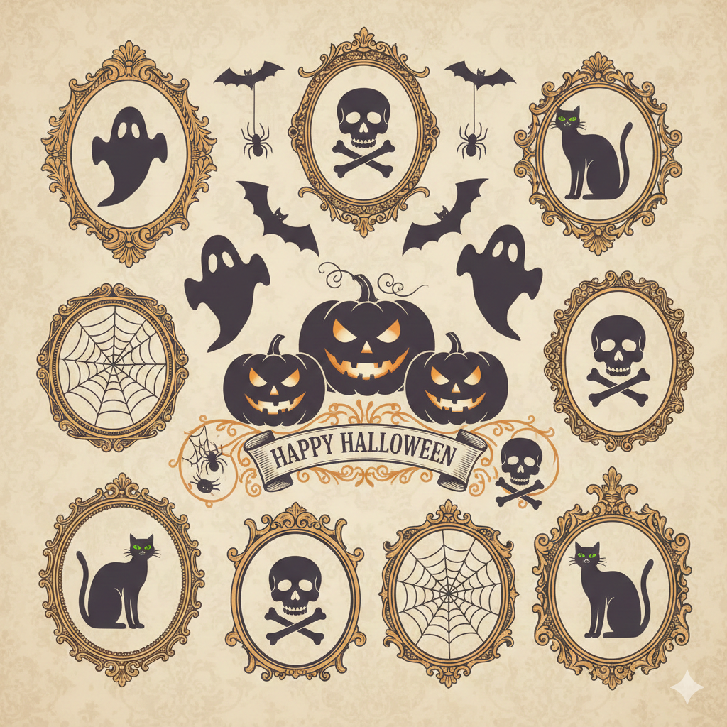 DIY Gothic GruÃŸkarten Set