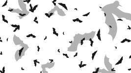 Geschenkpapier Fledermäuse grau